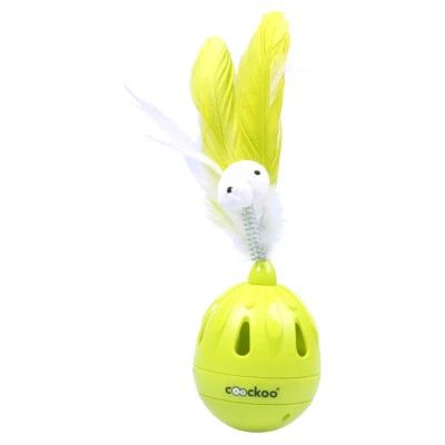 Coockoo Katzenspielzeug Tumbler Limone 19,5x7 cm mit Timer & Snackspender