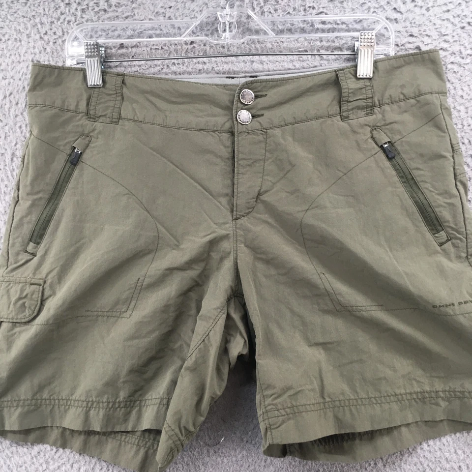 Columbia Titanium Cargo Short Pants Womens 12 Green Zip Fly Pockets - Image 2 of 4