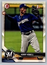 Korry Howell 2018 Bowman Draft 1st Bowman BASEBALL #BD-61 Milwaukee Brewers