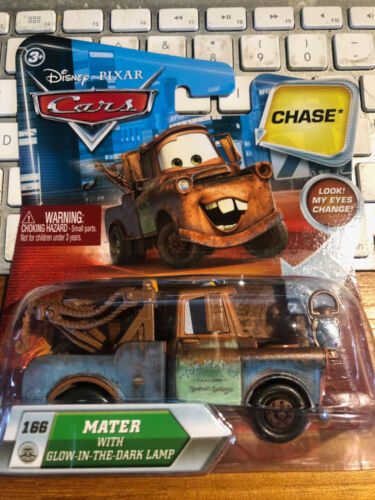 Disney Pixar Cars Mater with Glow-in-the-dark Lamp #166 Chase Look! Eyes Change! - Picture 1 of 1