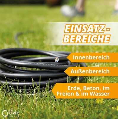 Erdkabel NYY-J 5x1,5 Mm² – 25 Meter Schwarz, Kupferleitung Für Außen- & Erdverlegung