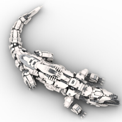 ZITIANYOUBUID Mechanisches Krokodil Modell Mecha Maschinen Monster 1450 teile