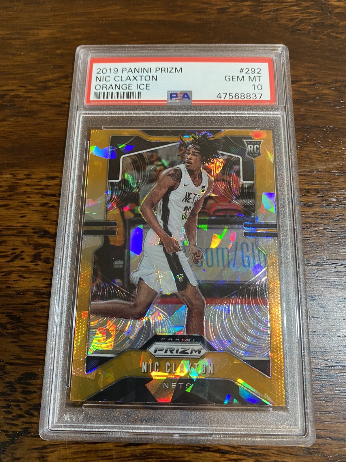 2019-20 Prizm Nic Claxton Orange Ice Prizm Rookie Card RC #292 PSA 10 Nets