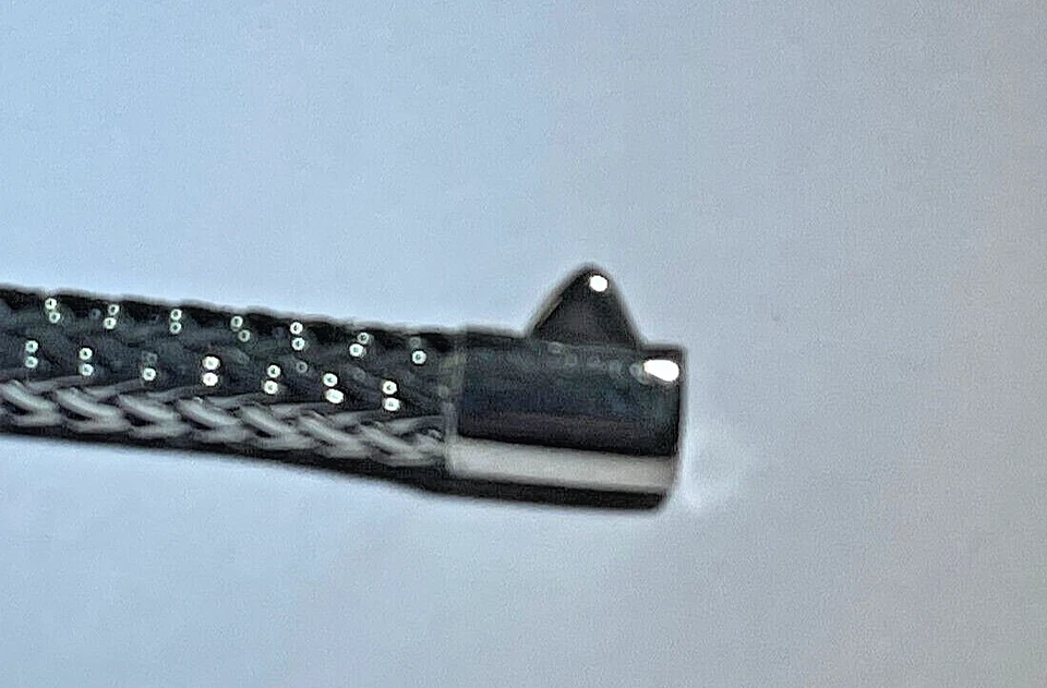 NEW BALI COUTURE SILVER/18K 4X6MM TULANG NAGA CHAIN/DIAMOND PAVE CENTER 8" - Image 4 of 4