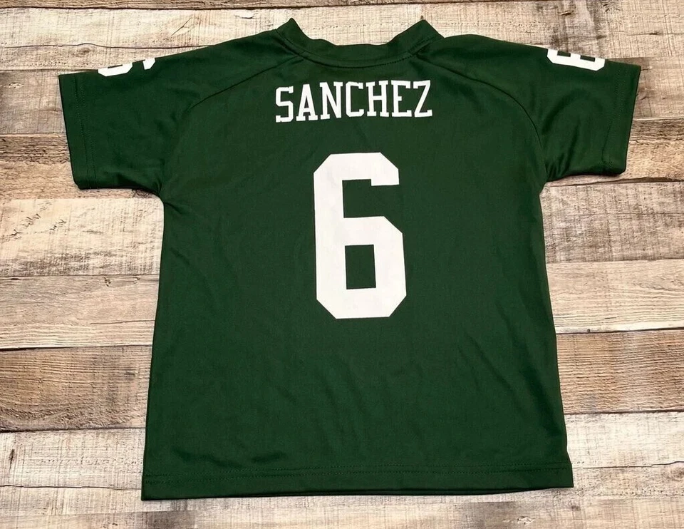 Camiseta deportiva de fútbol americano de la NFL verde medio de Mark Sanchez juvenil New York Jets Foto 2 de 4
