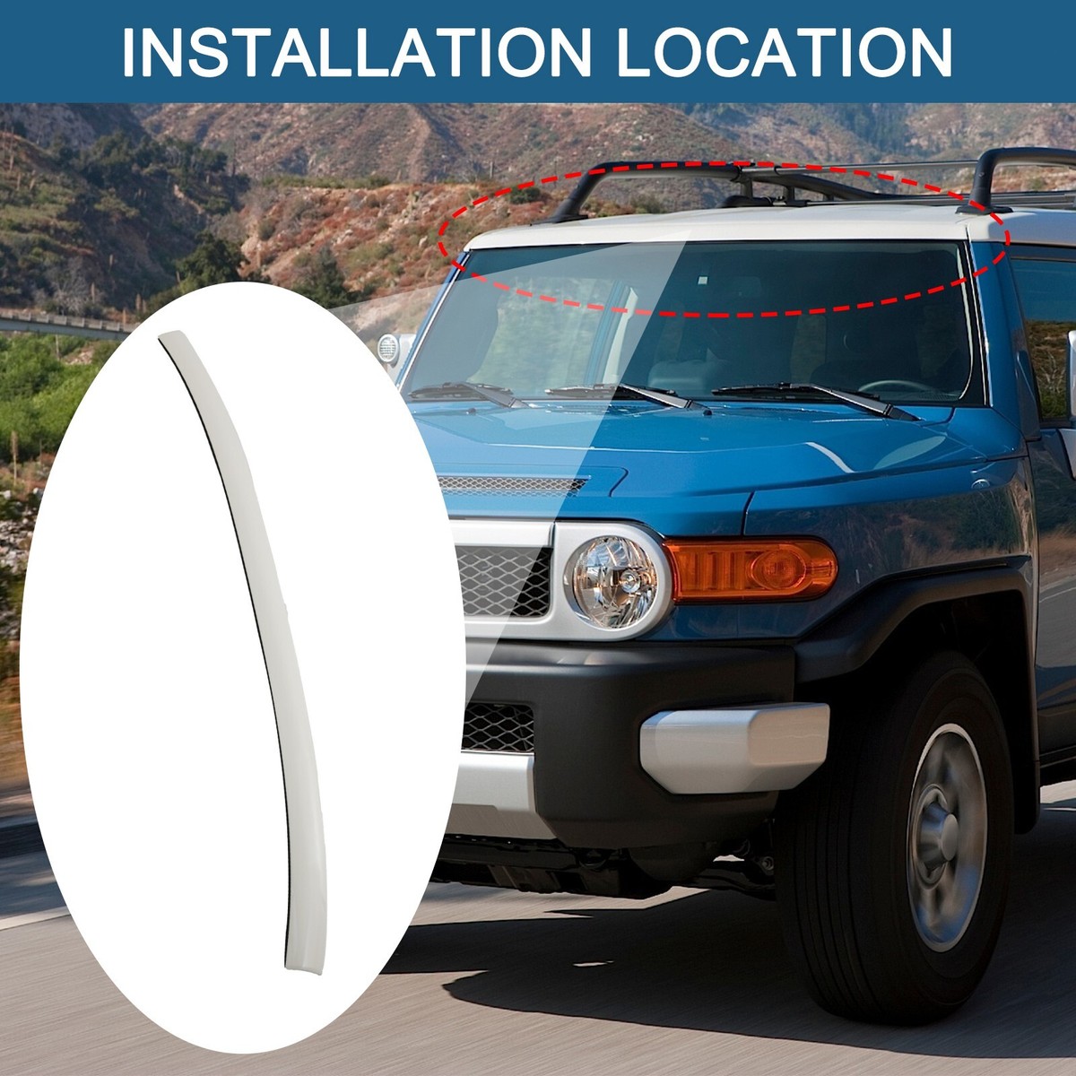 75503-35061-A0 Front Windshield Upper Reveal Molding for 07-14 