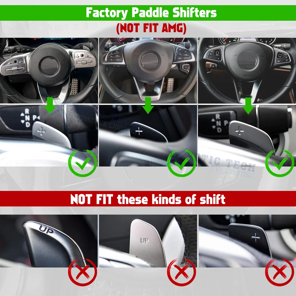 Cubierta de cambio de paleta de carbono Twill-Weave para Mercedes Benz Clase A C GLE SL Foto 2 de 4