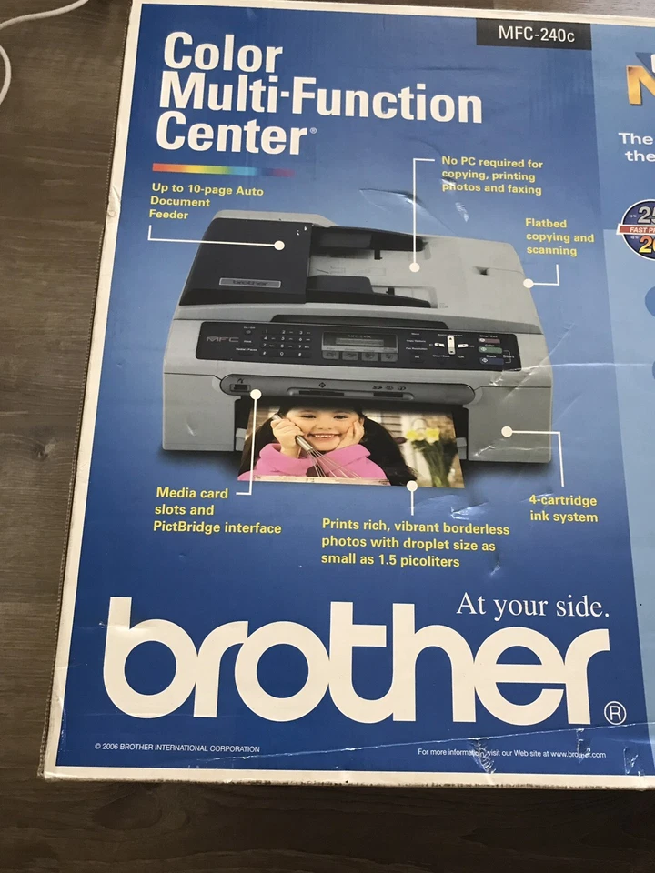 Sealed BROTHER MFC-240C Color Inkjet All-In-One PRINTER w FAX COPIER SCANNER - Image 2 of 4