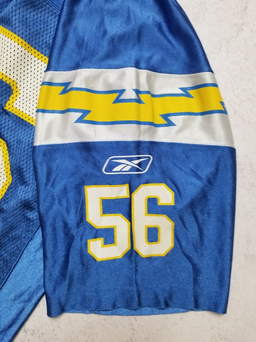 Vtg Reebok San Diego Chargers #56 Shawne Merriman Powder Blue