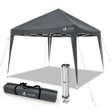 VOUNOT Tonnelle de jardin 3x3m pliable Grise avec sac de transport