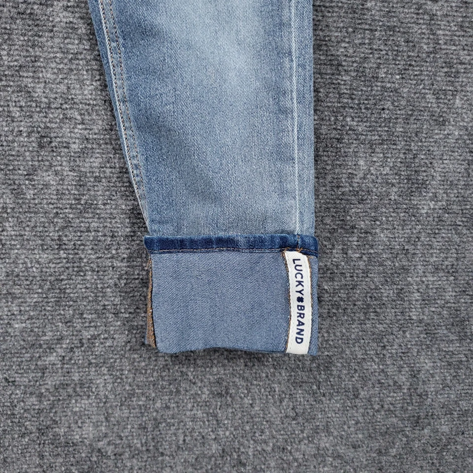 Lucky Brand Jeans Girls 10 Dylan Boyfriend Light Wash Zip Fly Blue Elastic Waist - Image 4 of 4