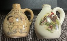 Vintage Stoneware Miniature Brandy Flagons Orlando Cherry Brandy Aidee Liqueurs