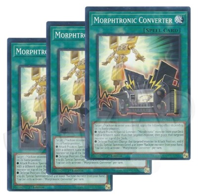 Yugioh - Morphtronic Converter x 3 - 1st Edition NM - Plus Free Holographic Card