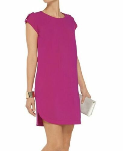 dvf hot pink dress Diane Von Furstenberg XS 2 Dominique Short Sleeve Shift $495 Alle vores opskrifter