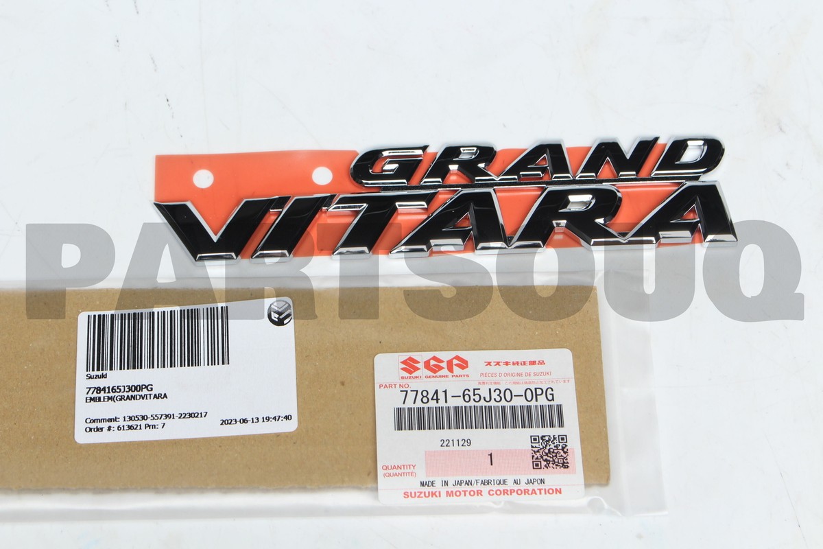 7784165J300PG Genuine Suzuki EMBLEM(GRANDVITARA) 77841-65J30-0PG  