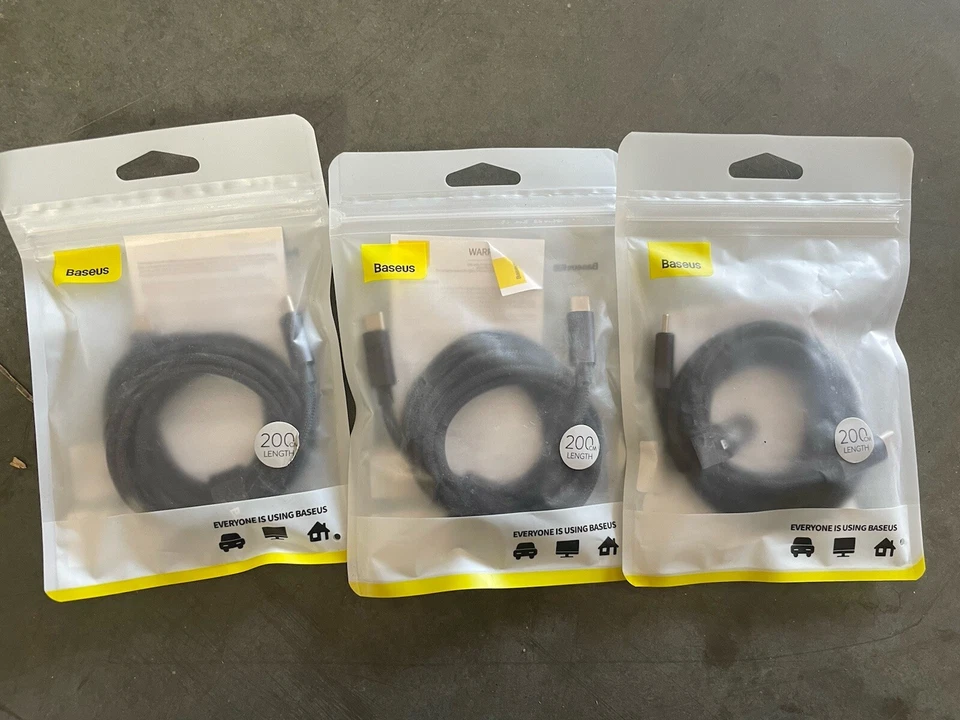 100 pack Baseus USB C Charger Cable 100W PD 5A QC 5.0 Type C Fast Charging USB C - Image 2 of 4