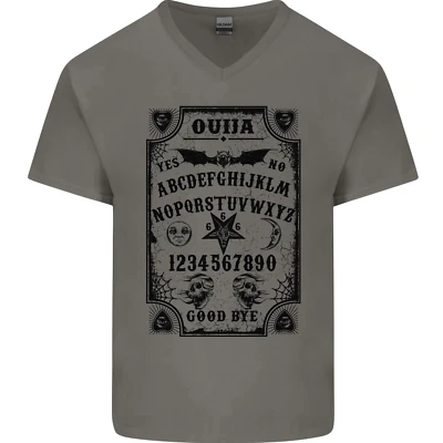 Ouija Board Voodoo Démons Esprits Halloween Hommes Col V Coton T-Shirt - Photo 1/4