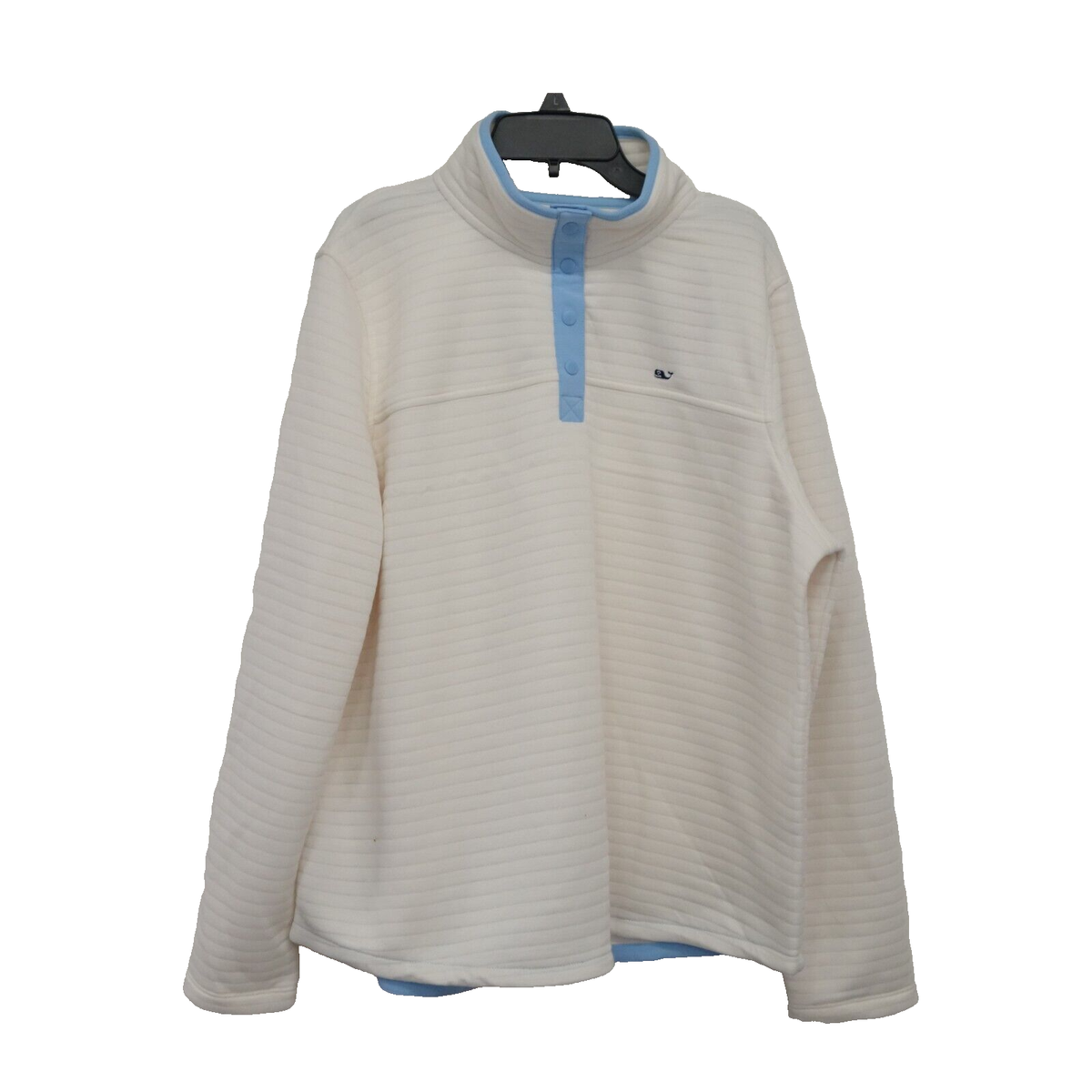 Vineyard Vines Womens 1/4 Snap Quilted Cropped Placket Pullover