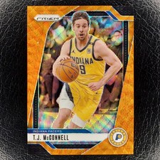 T.J. MCCONNELL /60 ORANGE Wave Prizm 2024-25 Prizm Basketball Card #191 PACERS