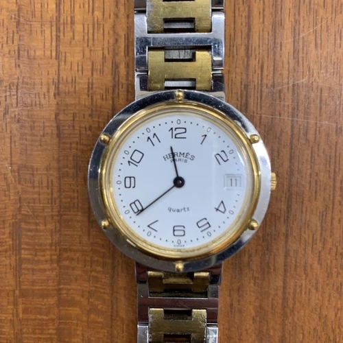 HERMÈS Orologio da polso uomo HERMES Clipper quarzo acciaio inox