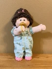 Vintage Cabbage Patch Kids Toddler Doll With Pacifier In HTF Dinosaur Overalls