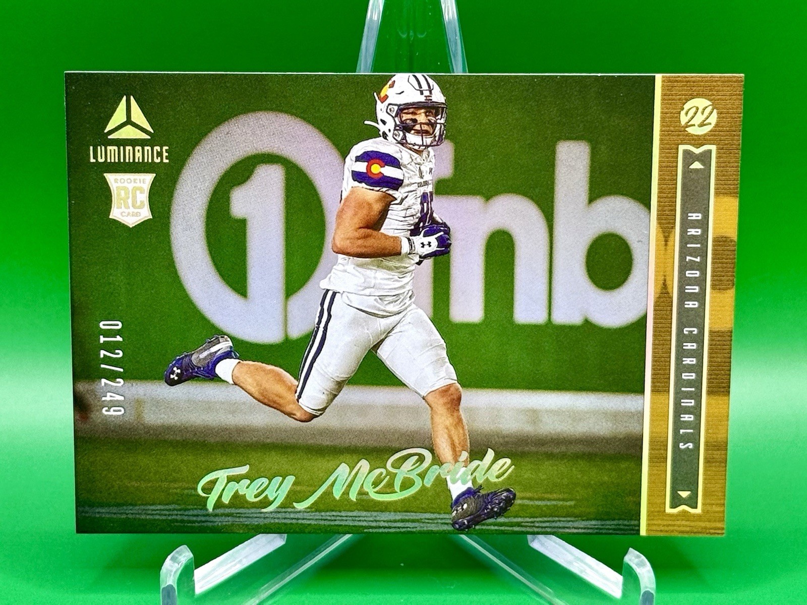 2022 Panini Luminance Rookie Gold /249 Trey McBride #198 Rookie RC Cardinals