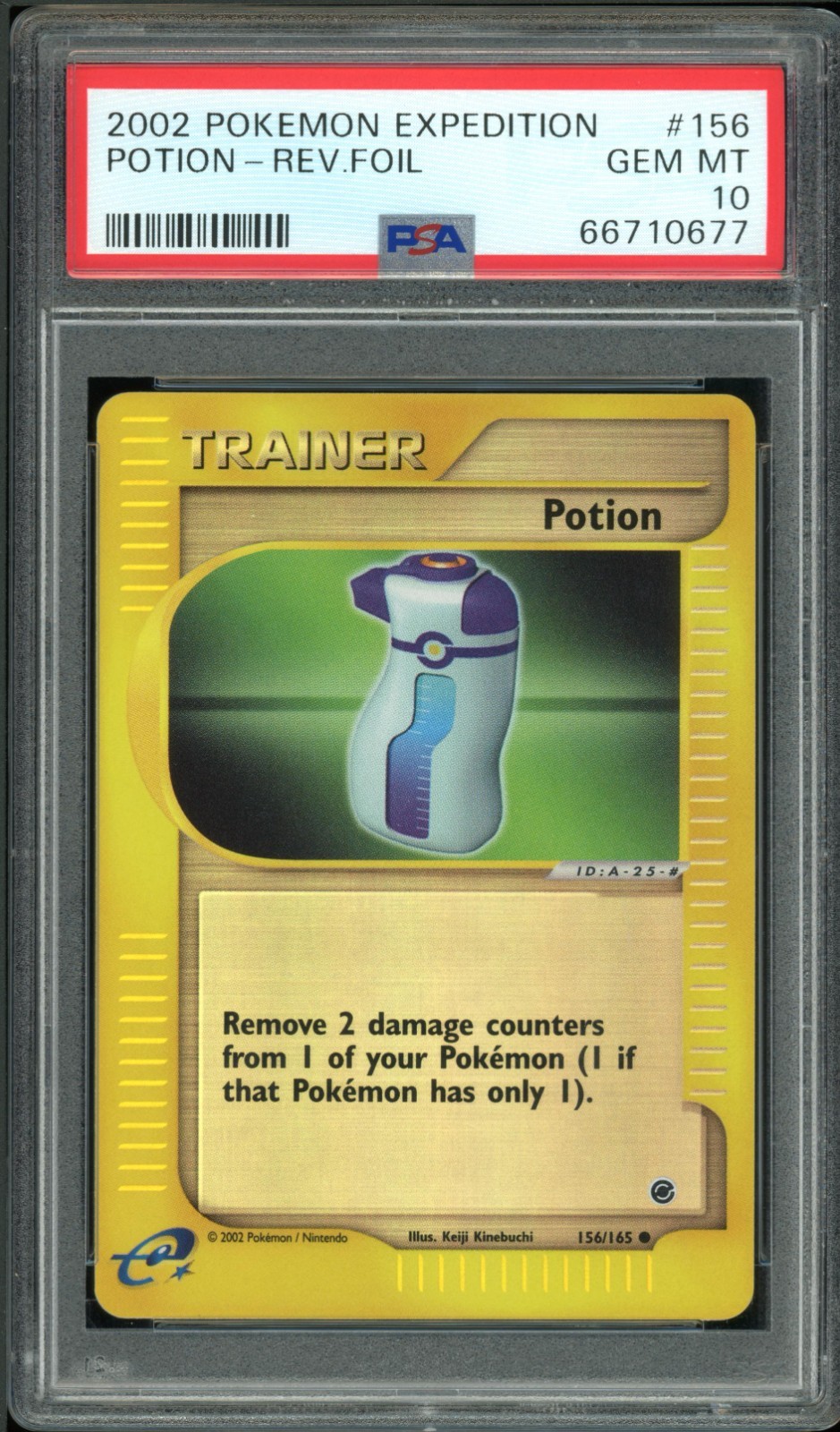PSA 10 Potion 156/165 Reverse Holo Expedition Pokemon - POP 8