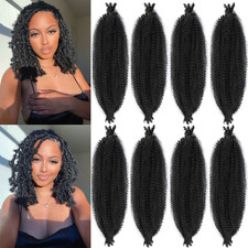 Marley Twist Braiding Hair 8 Packs 18 Inch Pre-Separated Springy Afro Twist