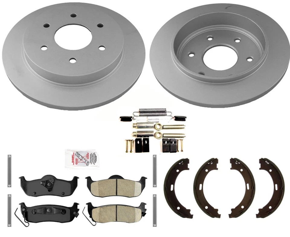 AmeriBRAKES Coated F&R Disc Brake Rotors Pads For 2008-2015 Nissan Armada - Image 2 of 4