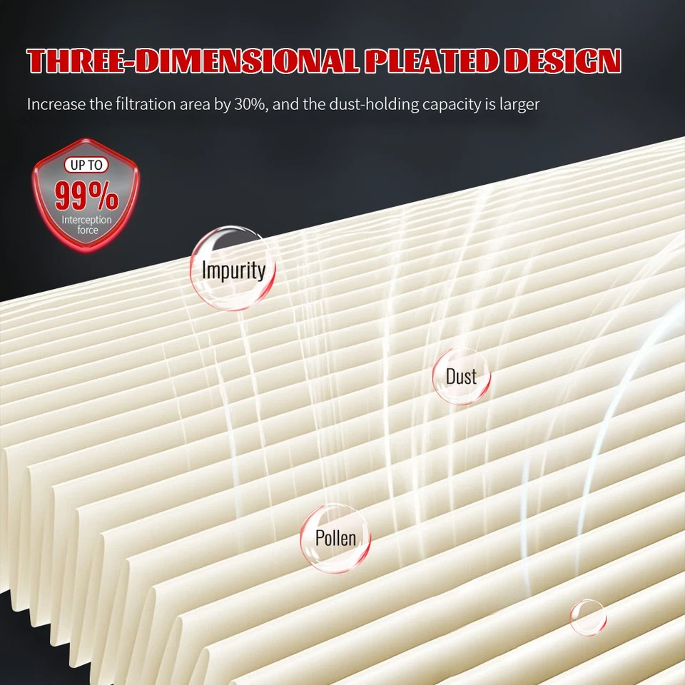 Juego de 2 filtros de aire de motor premium para Jeep Cherokee 1987-2001 Dodge Durango 98-03 Foto 4 de 4