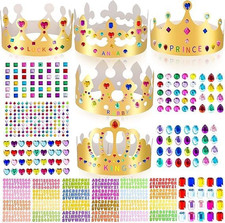 Gold Paper Crowns, Diy Birthday King Crowns Craft to Decorate, Paper Prince Prin