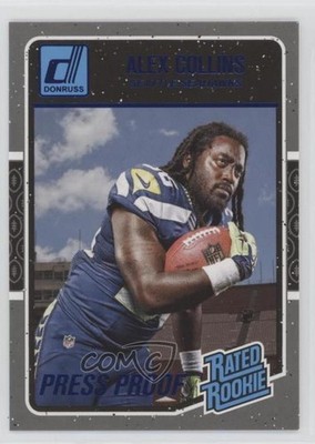 2016 Donruss Rated Rookies Press Proof Blue Alex Collins #351 0e5z