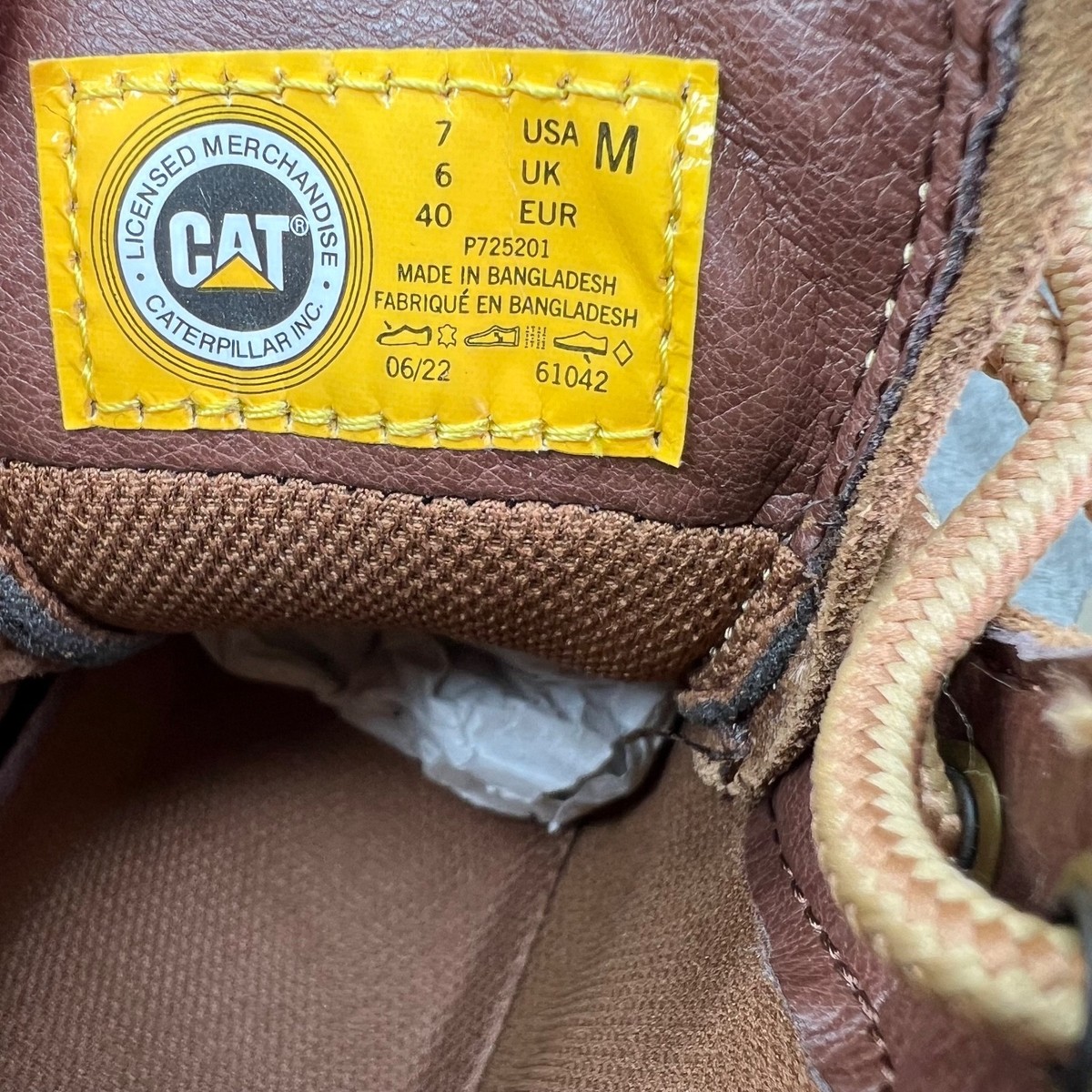 Caterpillar Narrate Work Boots Mens 7 Dachshund Soft Toe  display picture 1