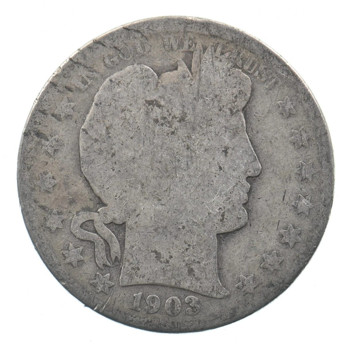 特年　1903-s バーバーハーフダラー銀貨　PCGS 準未使用 特年 1903-s バーバーハーフダラー銀貨 PCGS 準未使用 1903 Year