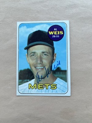 1969 Topps #269 New York Mets Al Weis Autograph NRMT Condition.