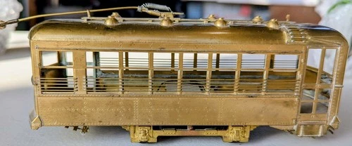TR0196 Solid Brass Birney Streetcar Unpainted Complete w/ Worm Drive Motor Scale