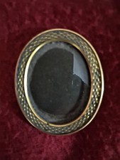 Antique Oval Brass Frame for a Portrait Miniature 5.5cm X 4.5cm Aperture 4cmx3cm