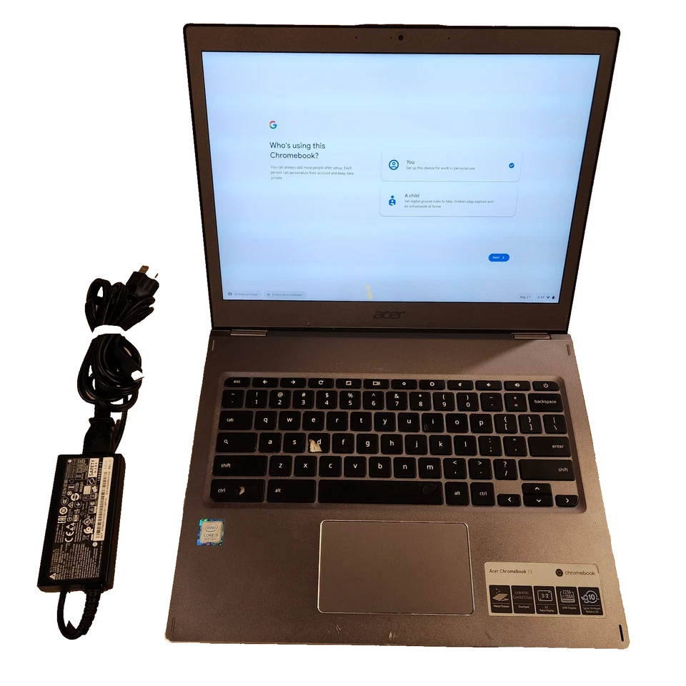 Acer Chromebook 13 CB713 13.3" Intel Core i3-8130U 8GB RAM 32GB SSD Backlit - Image 2 of 4