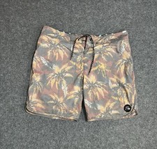 Quiksilver Board Shorts Mens 36 Palm Trees Swim Surf Trunks