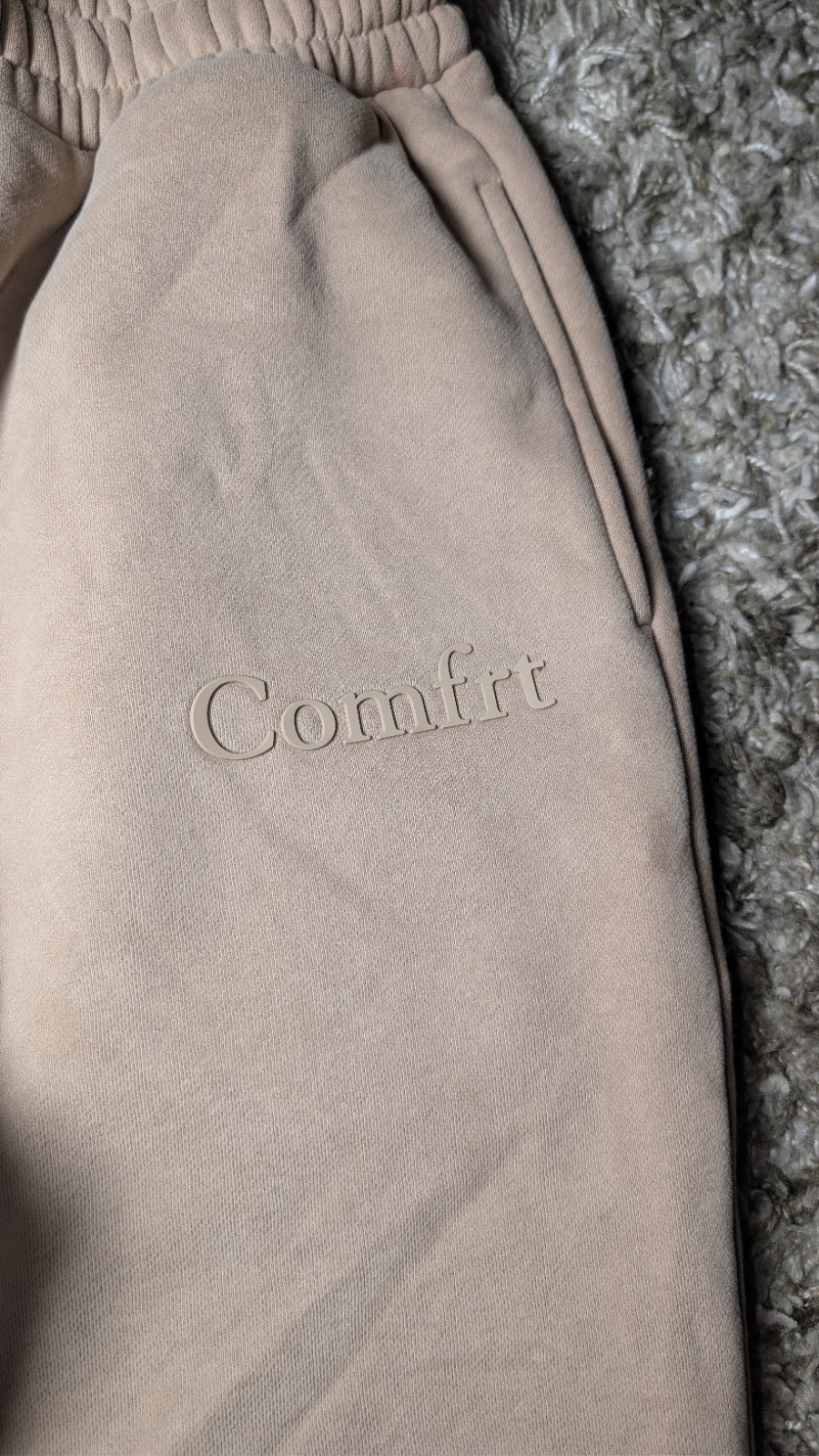 Comfrt Minimalist Sweatpants, Women's XS, Latte