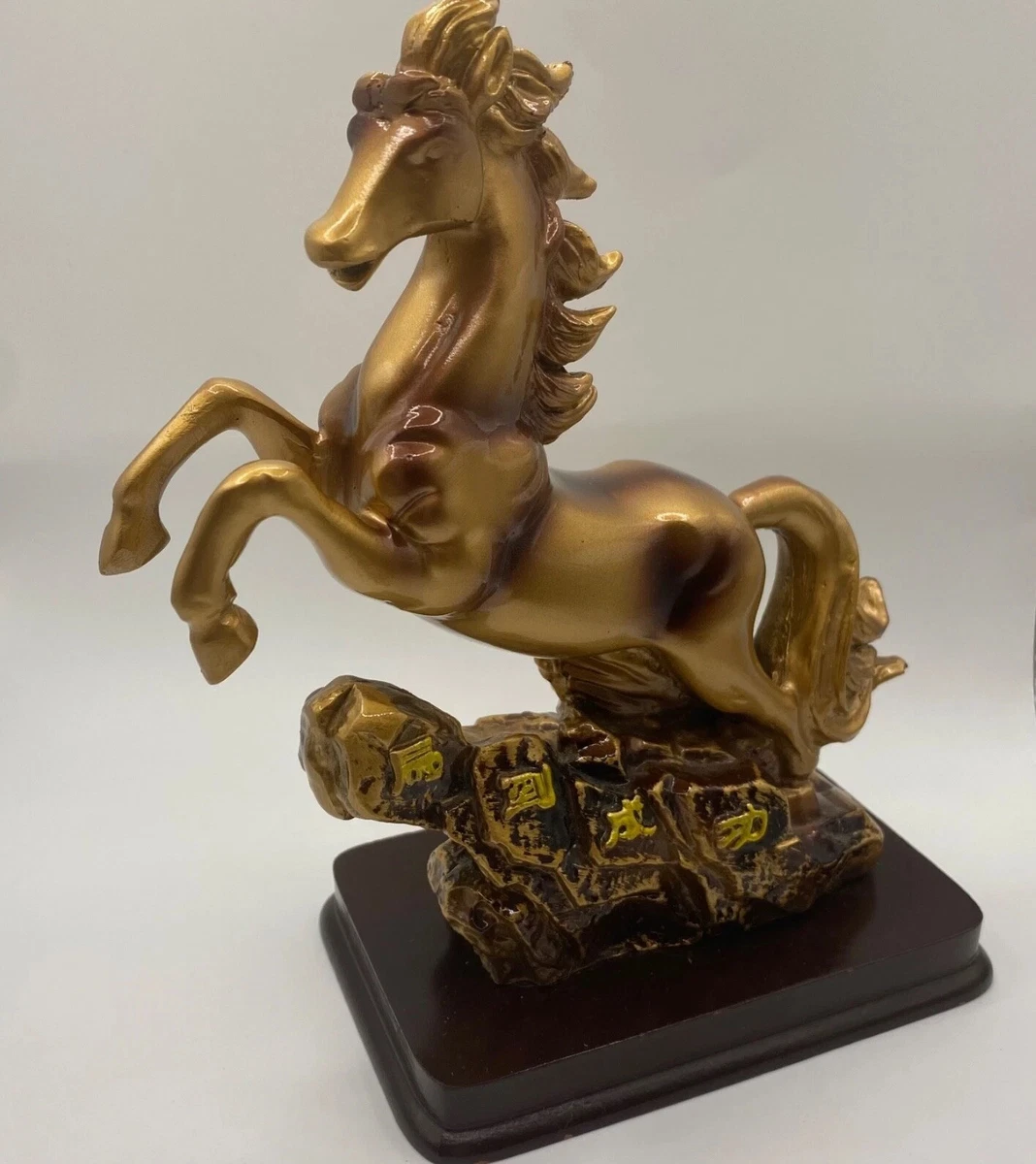 马中国风青铜雕像、雕像| eBay