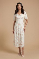 Dorothy Perkins Floral Midi Dress Womens Occasion Dresses