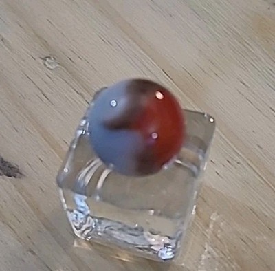  Marble  White Base w/ Red & Brown, Blue, patches Near-Mint   Combined Shipping 