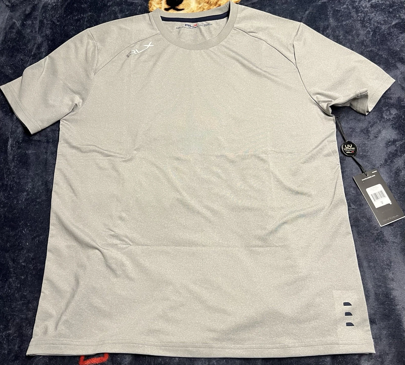 POLO RALPH LAUREN RLXTORREY PINES GREY HEATHER UV PROTECTION T-SHIRT MEDIUM