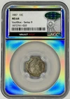 1887 Liberty Seated Dime 10C NGC and CAC Certified MS 64  VaultBox Series 9