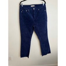Vineyard Vines Navy Corduroy Bootcut Raw hem Pants size 31