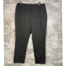 NWT Express Women's XL Ponte Pant Charcoal Heather Grey Stretch Slim Trousers