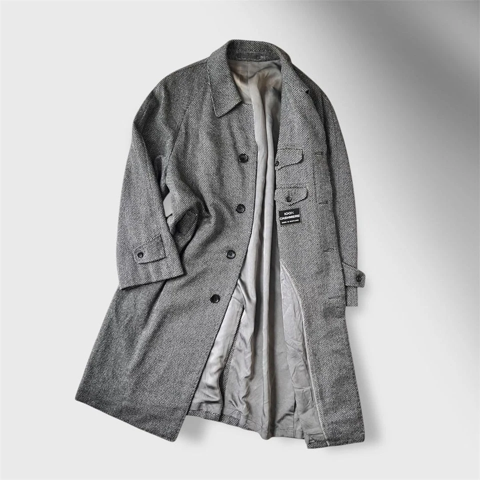 HENRY POOLE 100% кашемир Balmacaan пальто Шотландии сделано мужской прибл. США 36–38 11F - Изображение 3 из 4