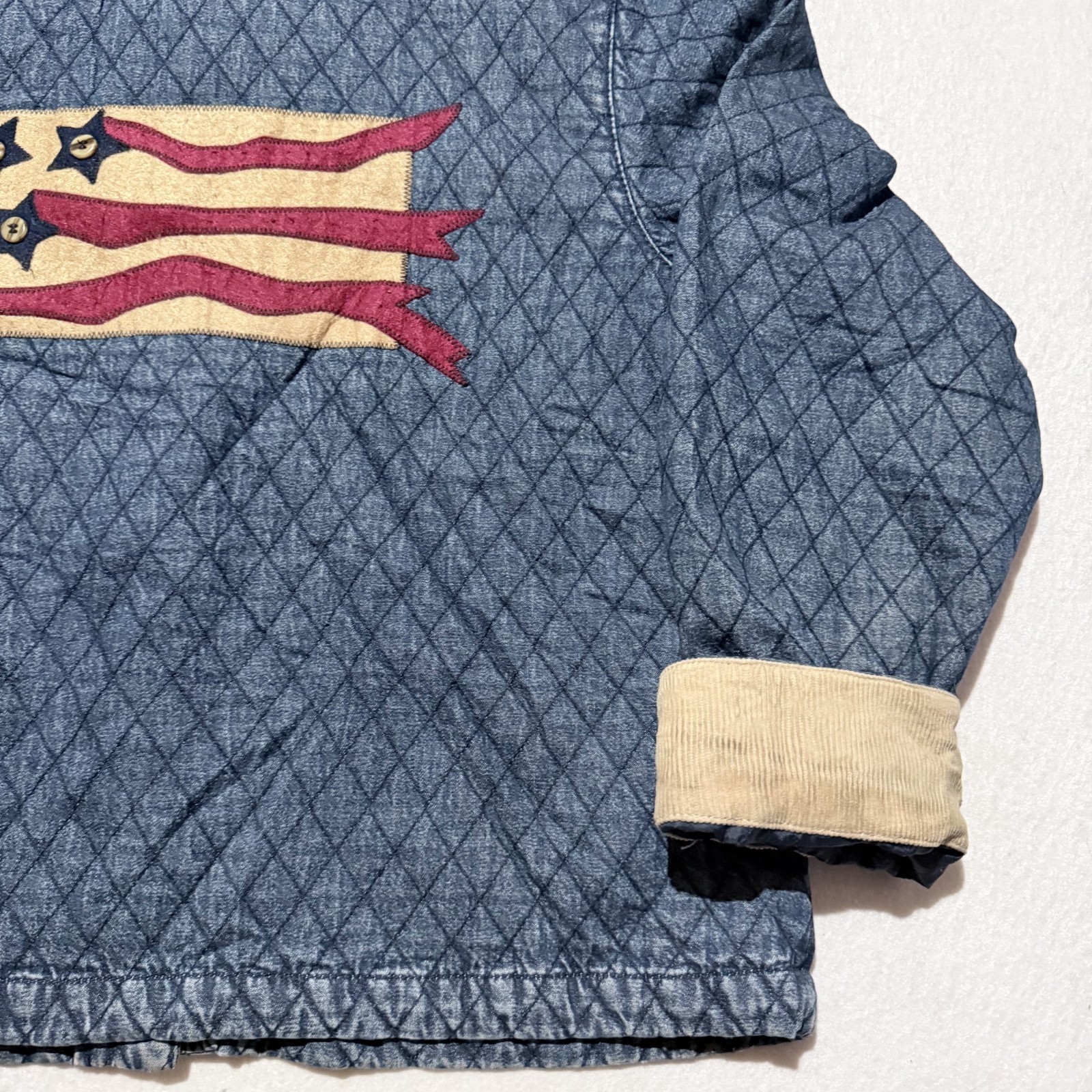 Vintage Quilted Denim Patchwork Jacket Haik’s Wom… - image 10