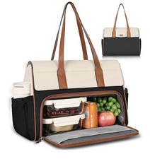 Stylish Laptop Tote Bag with Insulated Lunch Compartment for Women, NEW